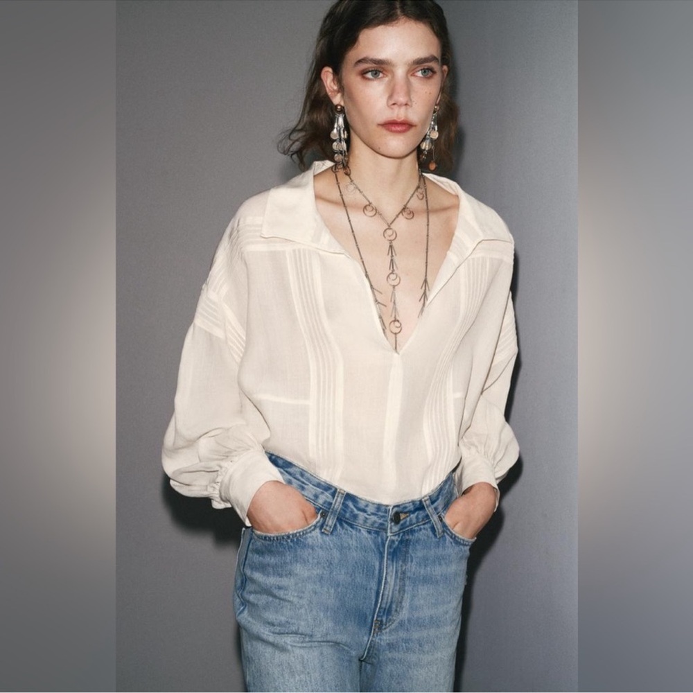 Zara Cream Blouse